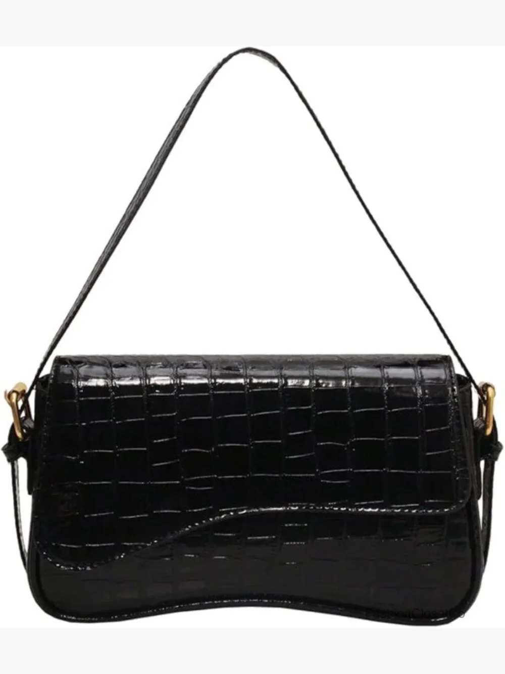 Faux Leather Hobo Crossbody Shoulder Bag Clutch Handbag Y2K Saddle Flap
